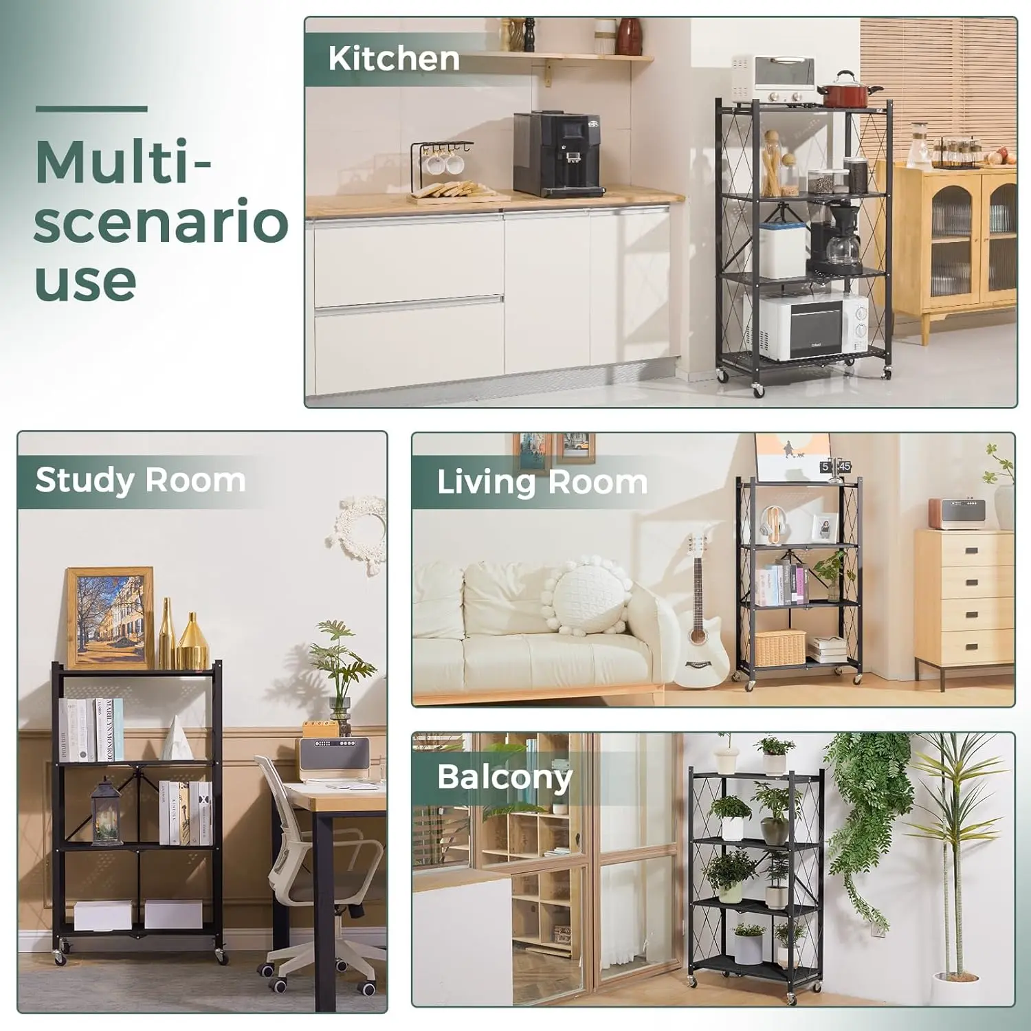 Raft metalic pliabil cu roți, imagine 6